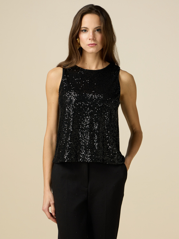 Top in paillettes