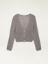 Cardigan misto mohair con bottoni gioiello image number 3