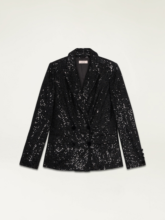 Blazer doppiopetto in paillettes