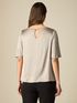 Blusa maniche corte in raso image number 1