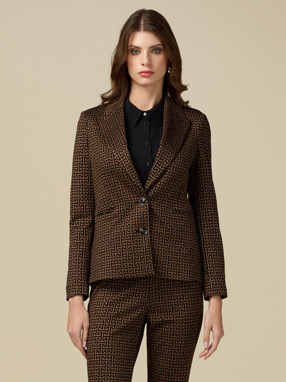 Blazer in jersey jacquard