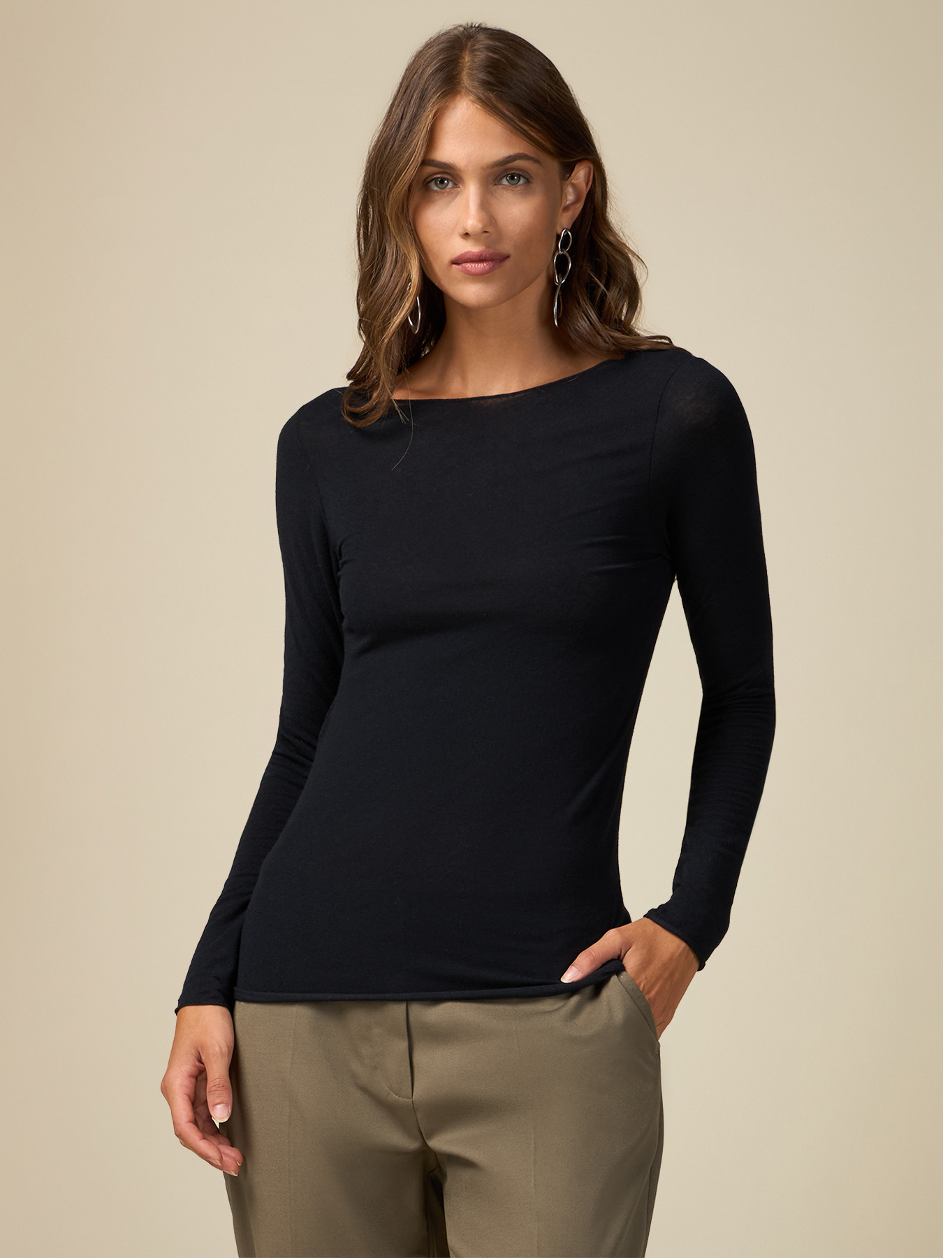 T-shirt misto cashmere image number 0