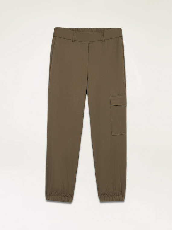 Joggers cargo in flanella