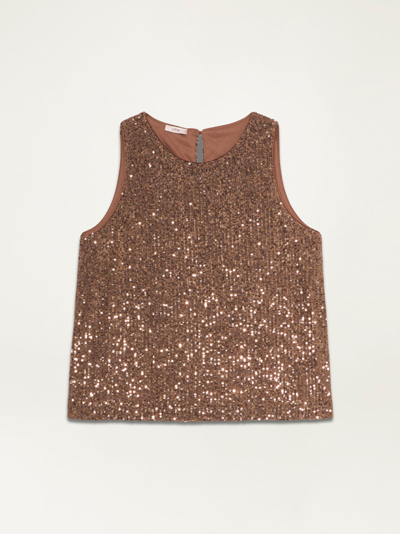 Top in paillettes