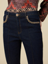 Jeans regular con catene gioiello image number 2