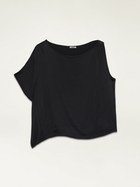 Blusa asimétrica de raso