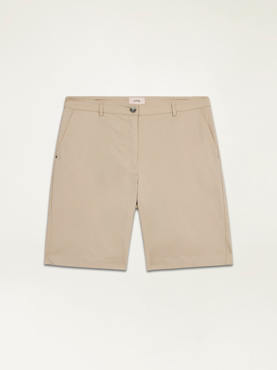 Cotton blend Bermuda shorts