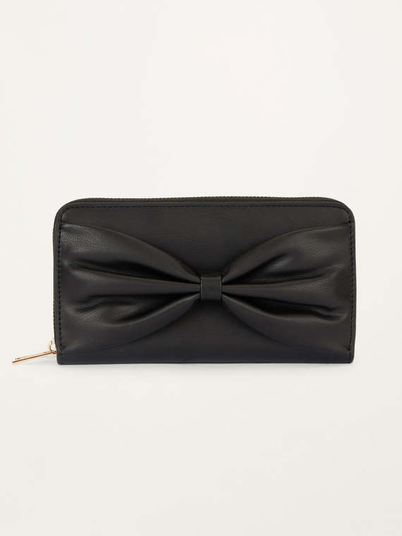 Wallet with maxi bow