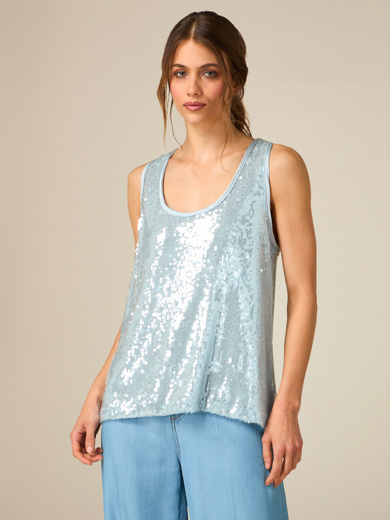 Top in paillettes