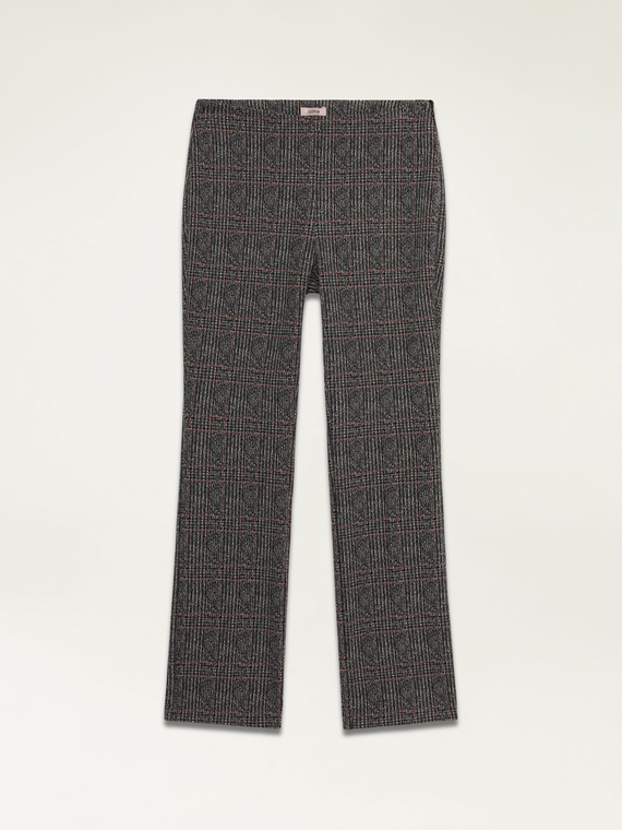 Regular fit trousers in chequered fabric