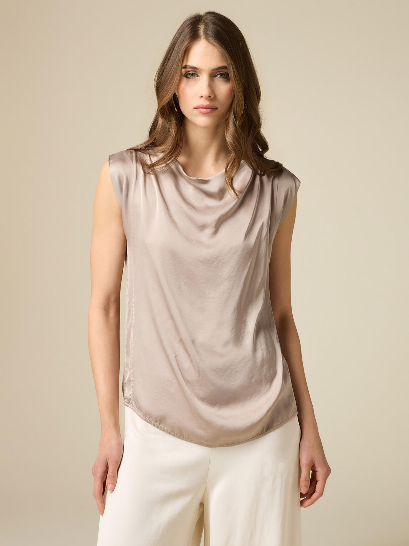 Blusa in raso di viscosa image number 0