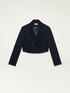 Blazer cropped gessato image number 4