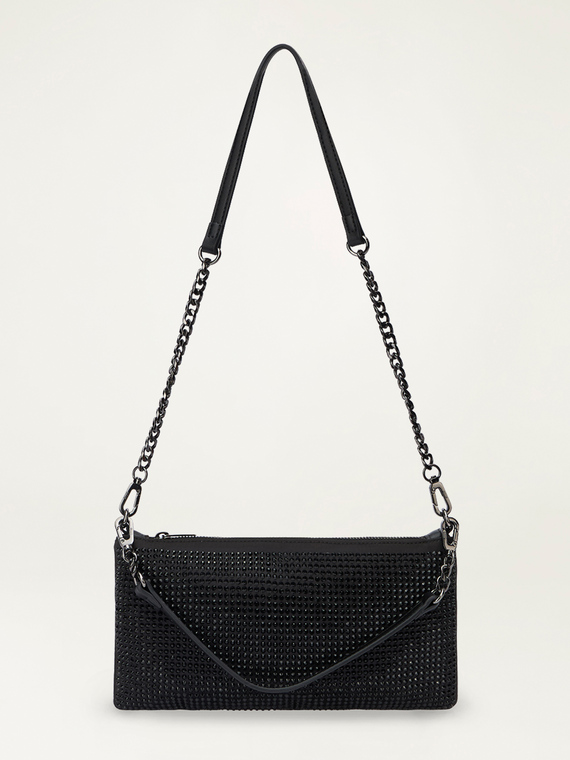 Shoulder bag with micro crystals