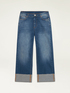 Jeans cropped con risvolto image number 4