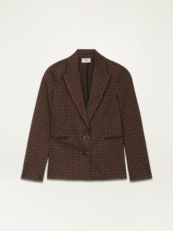 Blazer in jersey jacquard