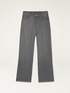 Jeans wide leg grigi in tencel image number 4