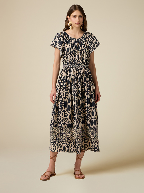 Long patterned cotton dress