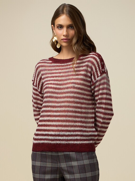 Striped wool blend sweater