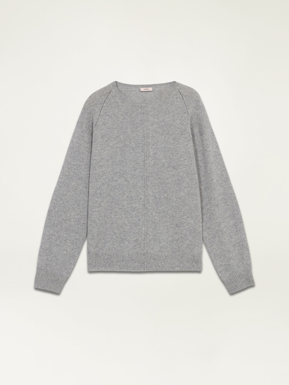 Pure cashmere crew neck sweater