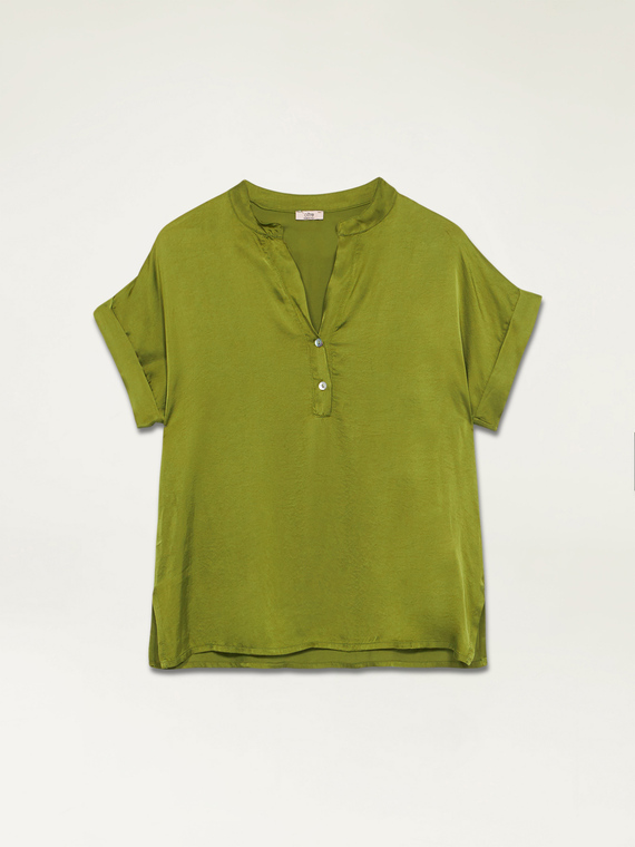 Blusa in raso di viscosa