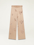 Pantaloni in raso con ricami in paillettes image number 4