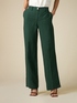 Pantaloni wide leg misto lino image number 3