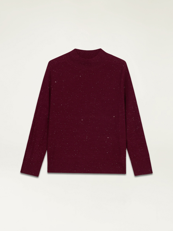 Maglia misto cashmere con paillettes