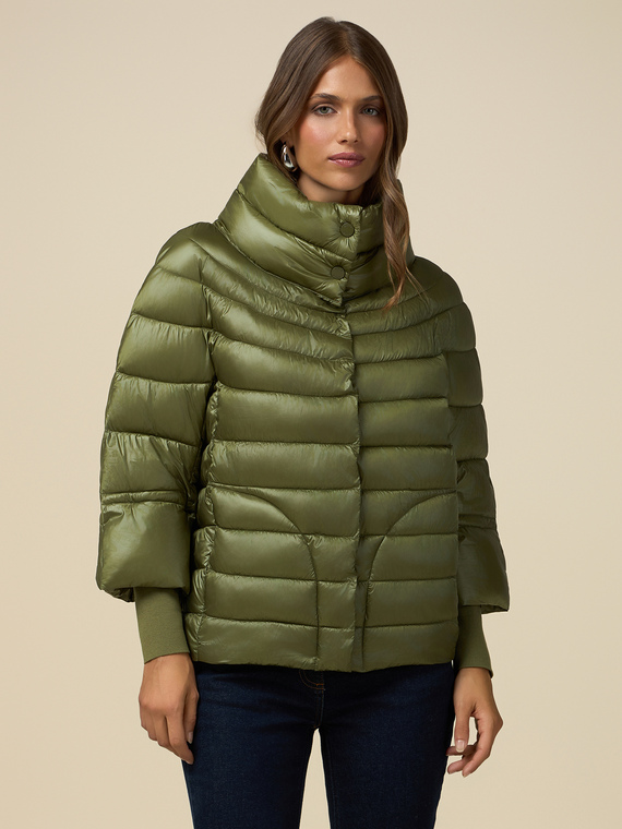 Down jacket with sleeves