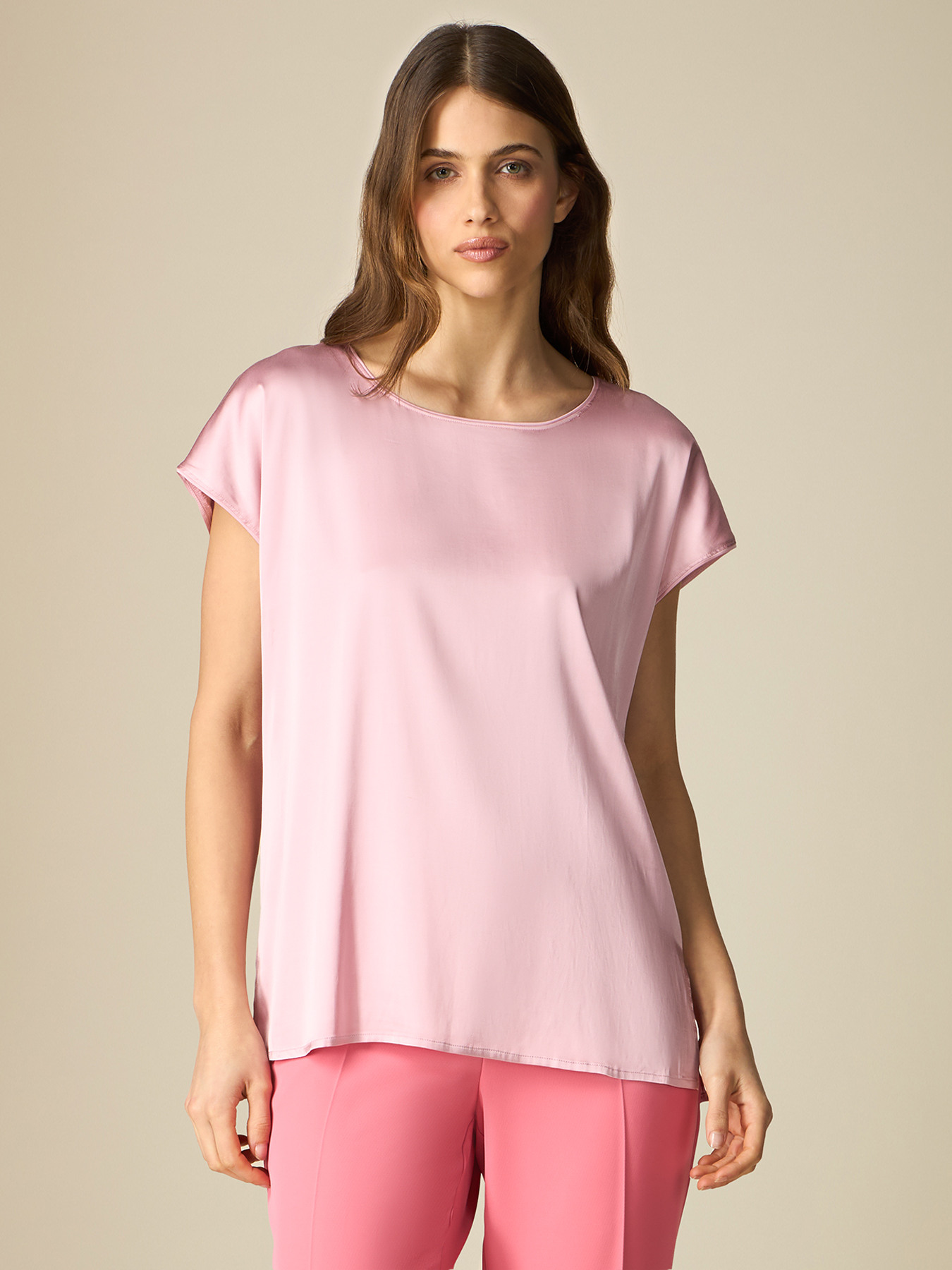 Blusa in raso di viscosa image number 0