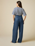 Pantaloni wide leg in tencel image number 1