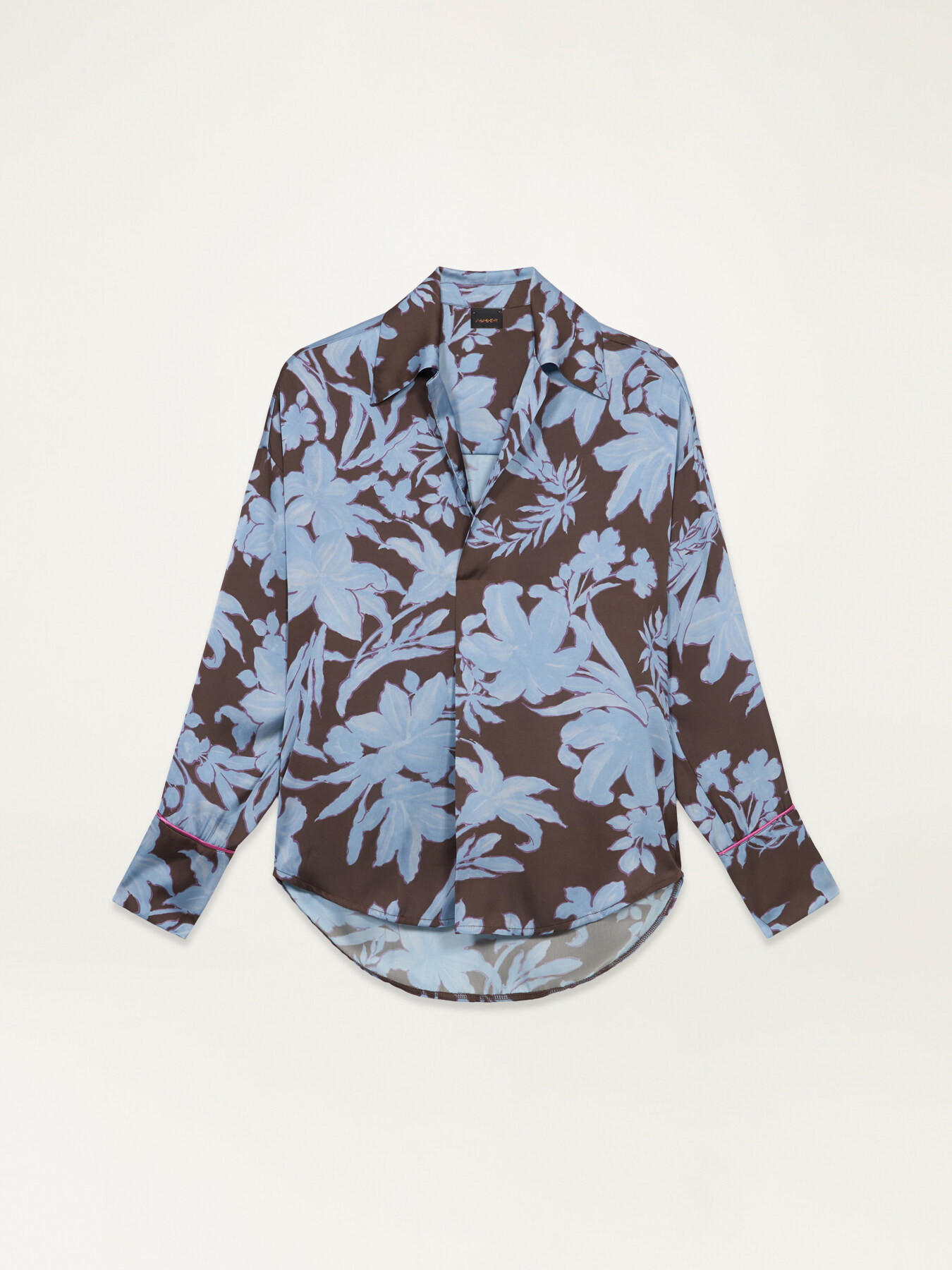 Blusa in raso floreale image number 0