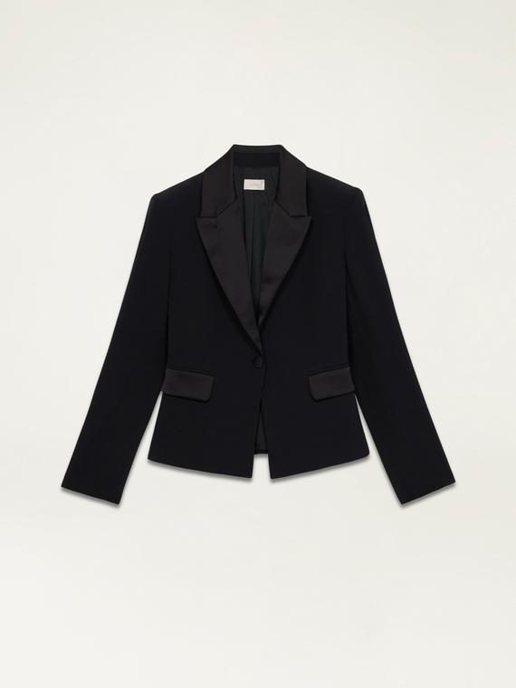 Blazer mit Satin-Details