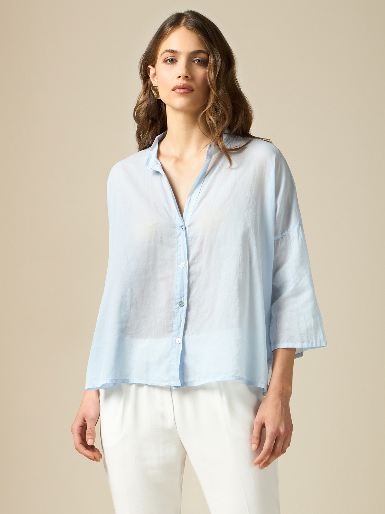 Muslin cotton shirt image number 0