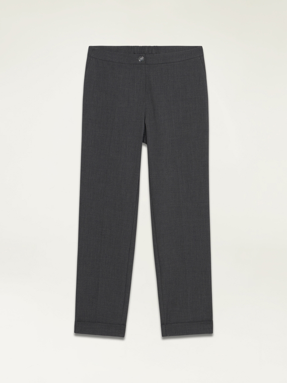 Regular mélange trousers