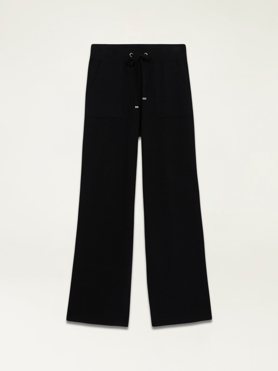 Knit palazzo trousers