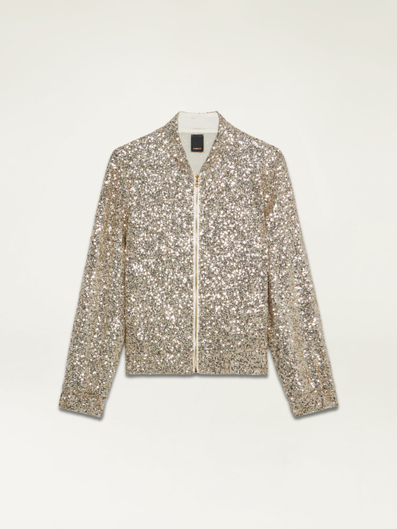 Full sequined bomber jacket