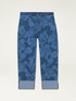 Denim pattern effect trousers image number 4