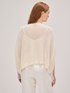 Maglia poncho con balza in tulle image number 1