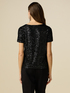 Blusa maniche corte in paillettes image number 1