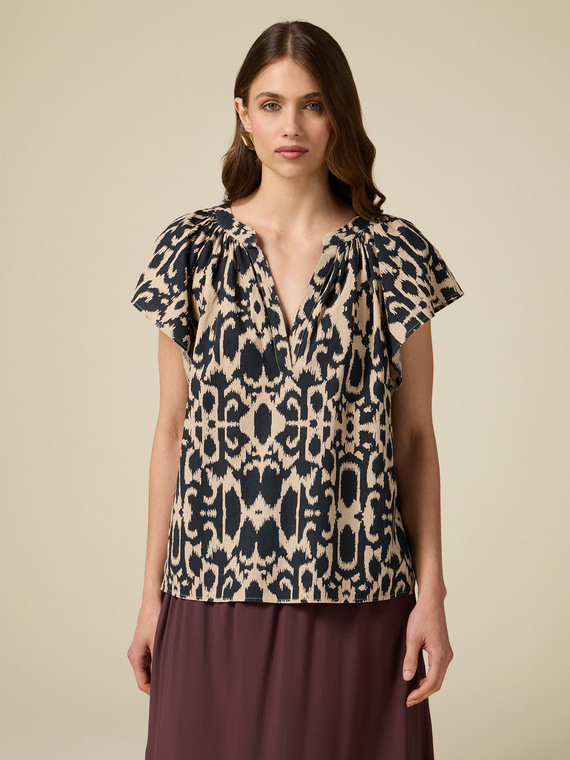 Ethnic patterned top