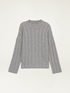 Maglia misto cashmere a trecce image number 3