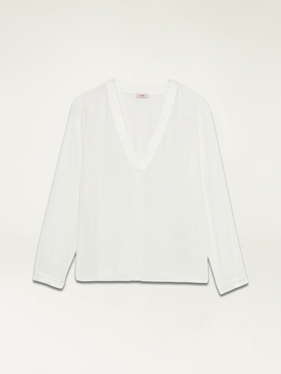 Blusa in viscosa crêpe