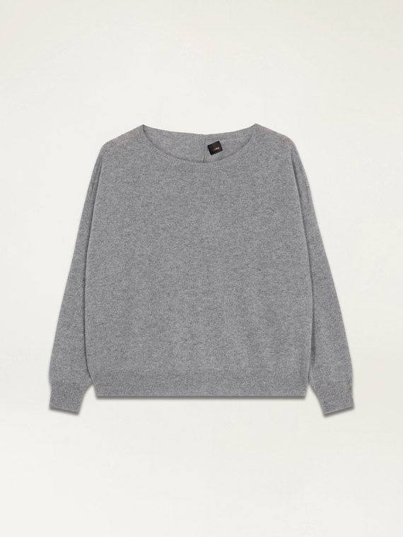 Maglia lana/cashmere con bottoni dietro