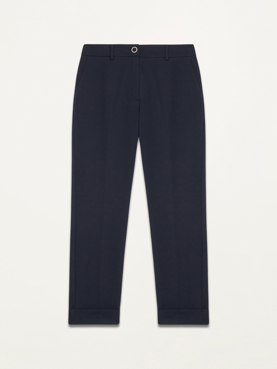 Scuba crepe fabric trousers