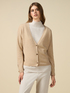 Cardigan misto cashmere con bottoni quadrati image number 0