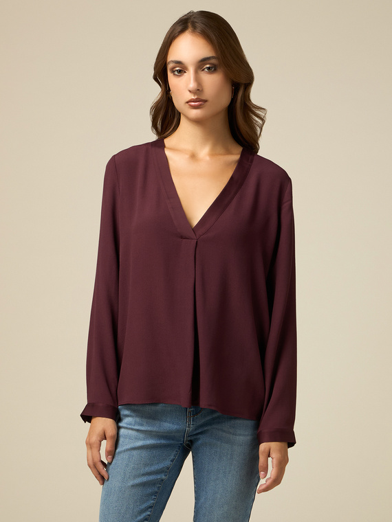 Blouse en crêpe de viscose