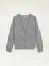 Cardigan misto cashmere con bottoni quadrati image number 3