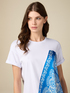 T-shirt con inserto foulard image number 2