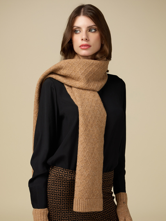 Wool blend jumbo scarf