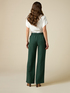 Wide leg linen blend trousers image number 1